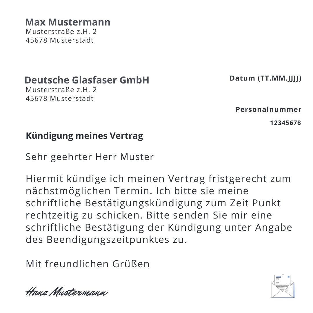 Deutsche Glasfaser kuendigung Nordinvoice